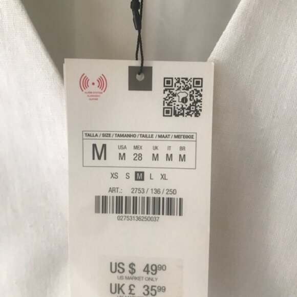 ZARA linen vest, size M, NWT * - Picture 10 of 14